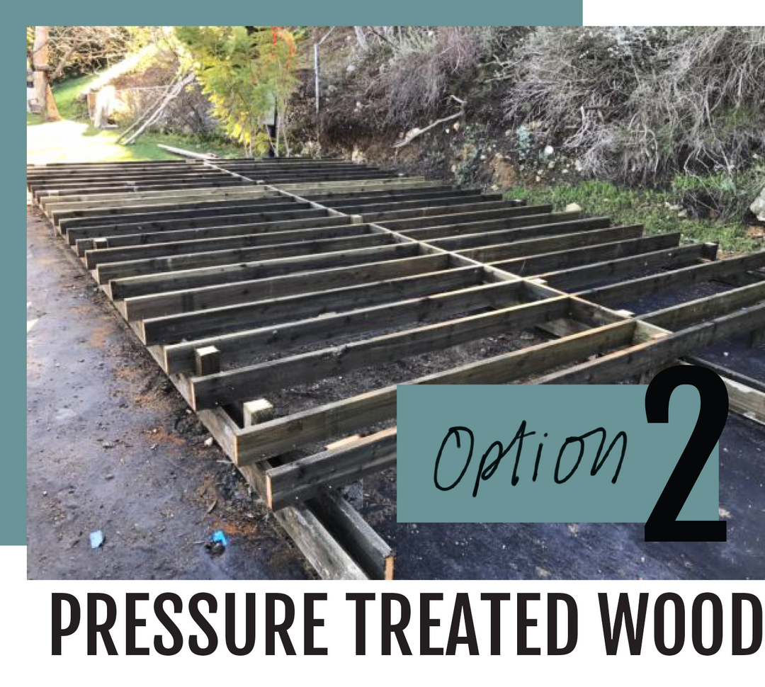 OC Ramps Option 2 Foundations: Pressure Treated Wood