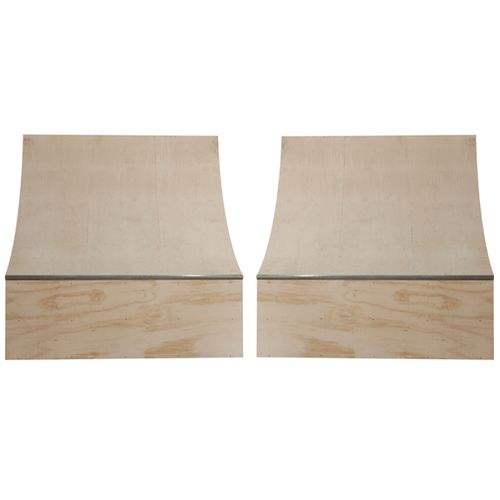 standing up OC Ramps quarterpipes 6 feet wide combo deal, save money buy more