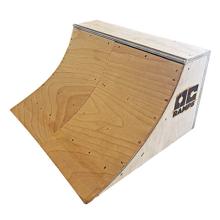 OC Ramps hand crafted plywood Fingerboard Quarter Pipe