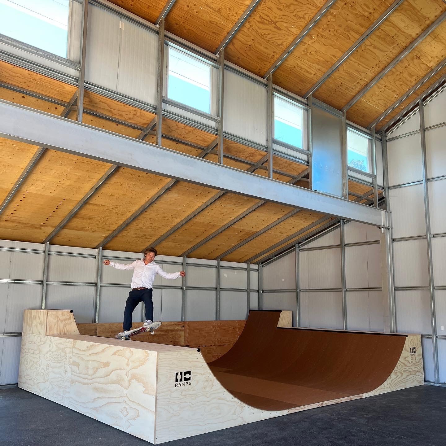 Mini Ramp Built in a Barn – Custom 16ft Halfpipe in Calabasas! – OC Ramps