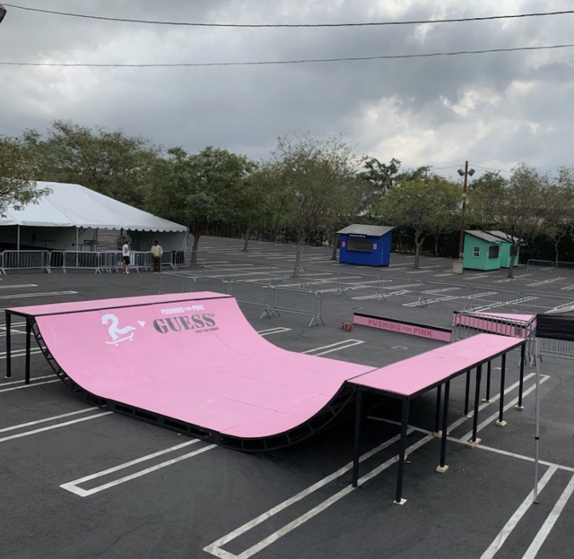 OC Ramps Pink Customized Half Pipe Ramp