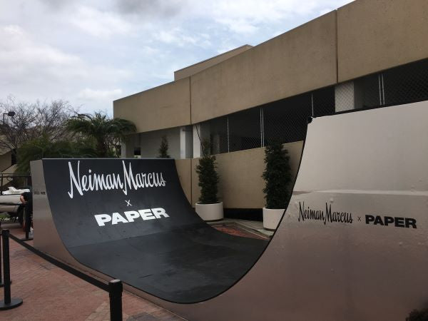 neiman marcus, paper magazine, rental, half pipe, mini ramp, OC ramps