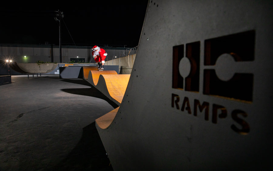 skateboarding, oc ramps, santa clause, skateboarding santa, half pipe, mini ramp, wood, orange county, skateboarding is fun