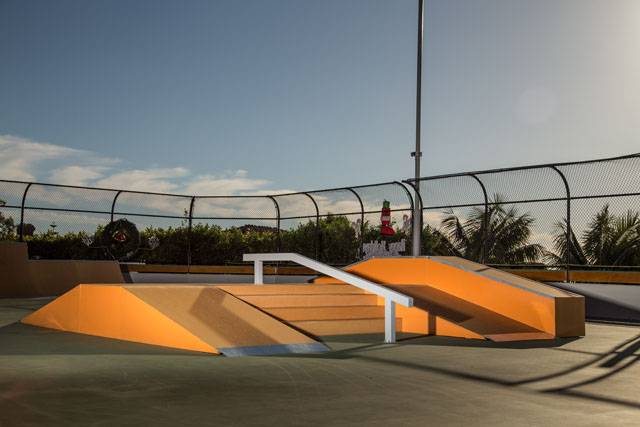 Custom Skate Park on Tennis Court