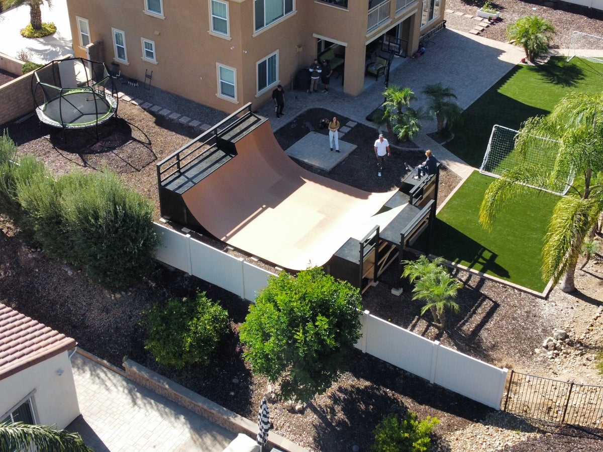 Elevating Backyards with a Custom Multi-Level Halfpipe