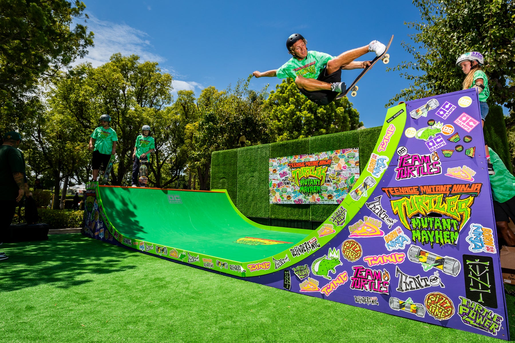 Turtle Half Pipe Ramp – 12 Foot Wide | OC Ramps