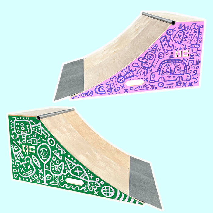 Brady Smith Art QuarterPipe Ramp – 3 Foot Wide - OC Ramps