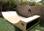 OC Ramps Garage Mini Ramp 2' Tall – Halfpipe — installed in garage — DIY halfpipe kit ships nationwide