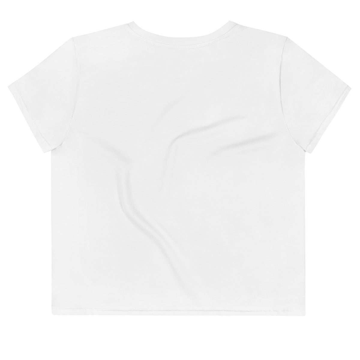 OC Ramps Happy Face Womens Crop Tee — rear view — OC Ramps skateboard brand t-shirt