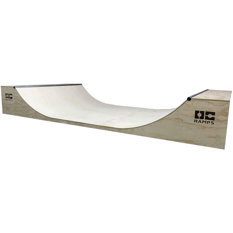 OC Ramps Garage Mini Ramp 2' Tall – Halfpipe — side angle view — backyard half pipe ramp kit