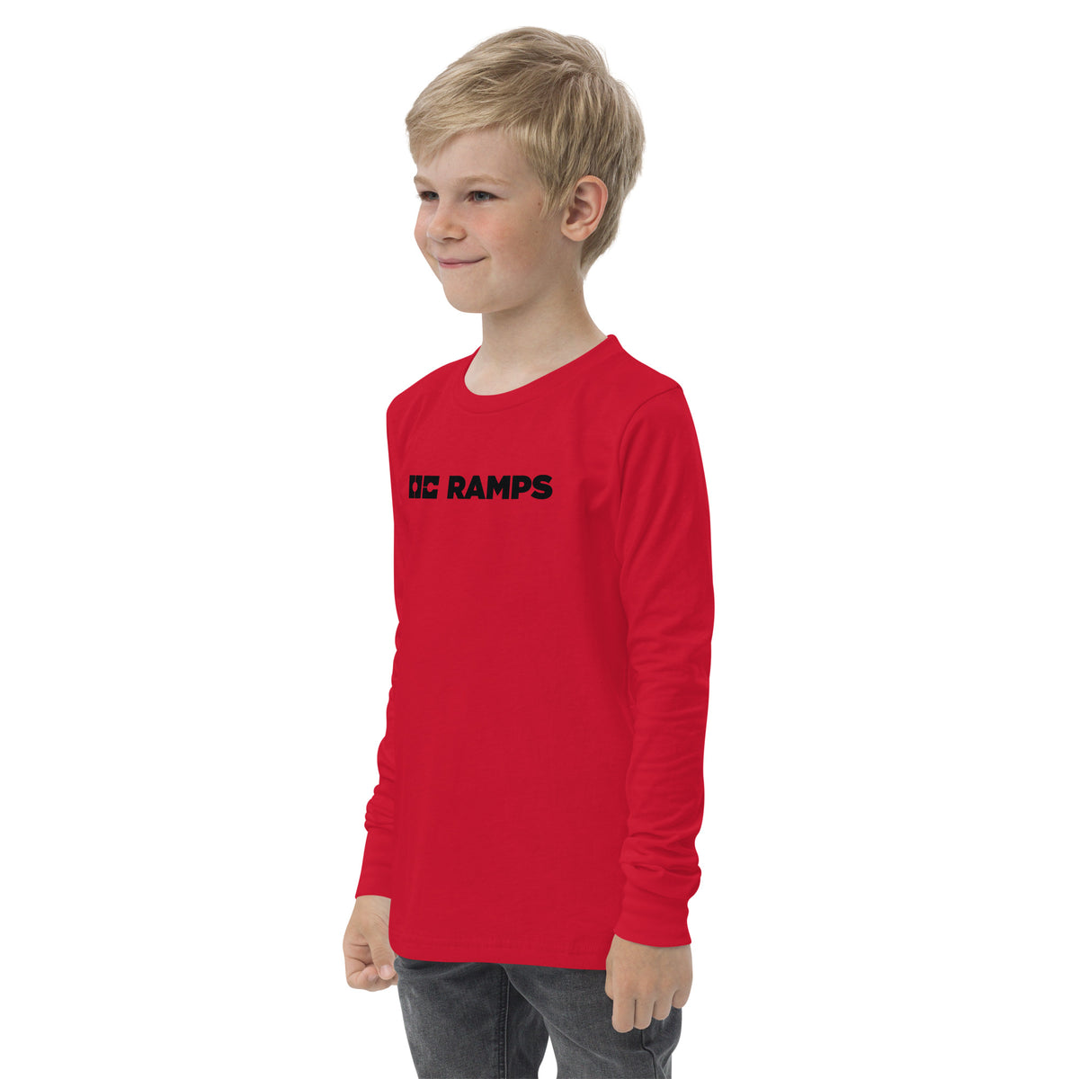 OC Ramps Lil Devil Youth long sleeve tee — front view — buy skate tee shirt
