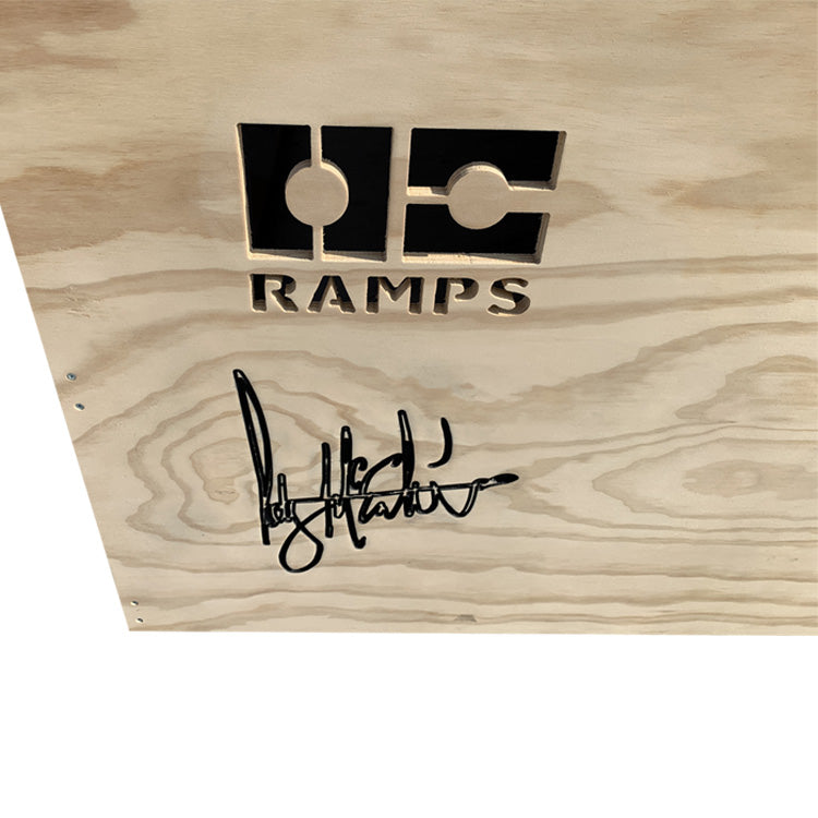 OC Ramps Cody & Dave Mini Ramp – The Equation – 8ft Wide — rear view — DIY skateboard mini ramp for backyard