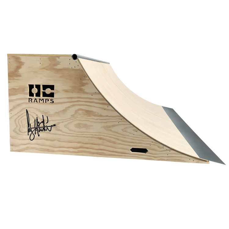 Right side view of Dave & Cody Quarter – 8ft wide 2 plywood layers by OC Ramps