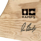 OC Ramps Dave & Cody Quarter – 8ft wide — action shot with skater — skateboarding equipment by OC Ramps