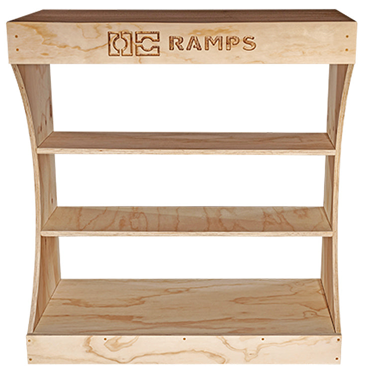 OC Ramps Halfpipe Bookshelf — rear view — backyard half pipe ramp kit