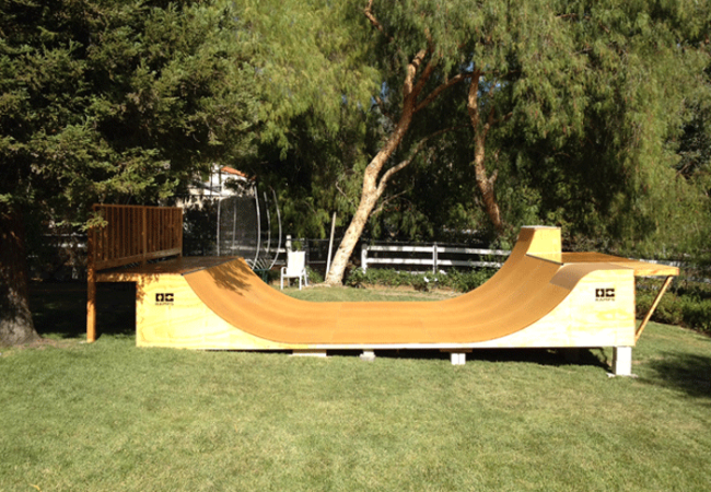16 foot wide half pipe with roll in by OC Ramps