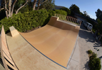 OC Ramps Half Pipe Ramp – 16' Wide — top-down view — backyard half pipe ramp kit