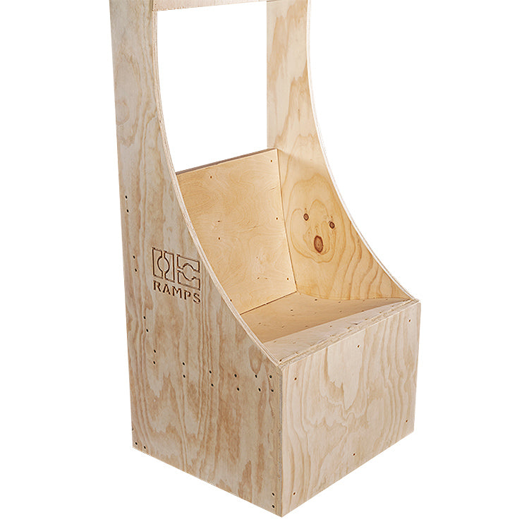 OC Ramps Half Pipe Chair — side angle view — skateboard half pipe for sale