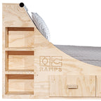 OC Ramps Half Pipe Ramp Bed — close-up detail — backyard half pipe ramp kit