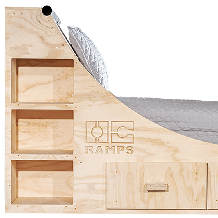 OC Ramps Half Pipe Ramp Bed — close-up detail — backyard half pipe ramp kit