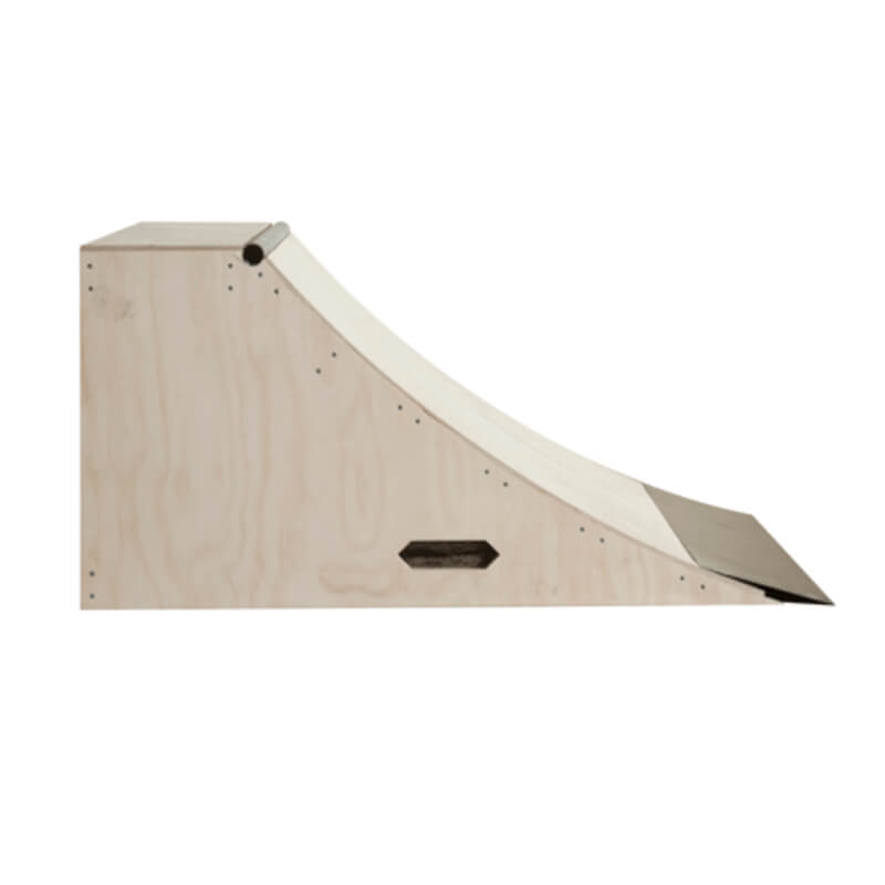 OC Ramps Quarter Pipe Ramp – 3 Foot Wide — side angle view — backyard quarter pipe ramp kit
