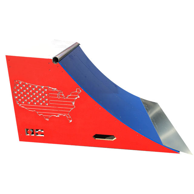 American Flag Quarterpipe - 3ft - OC Ramps