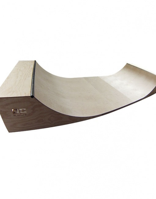 OC Ramps Halfpipe 3' Tall x 8' Wide — side angle view — backyard half pipe ramp kit