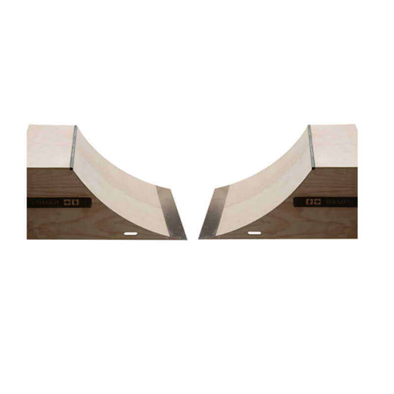 OC Ramps Quarter Pipe Ramps – Two 4 Foot — rear view — backyard quarter pipe ramp kit