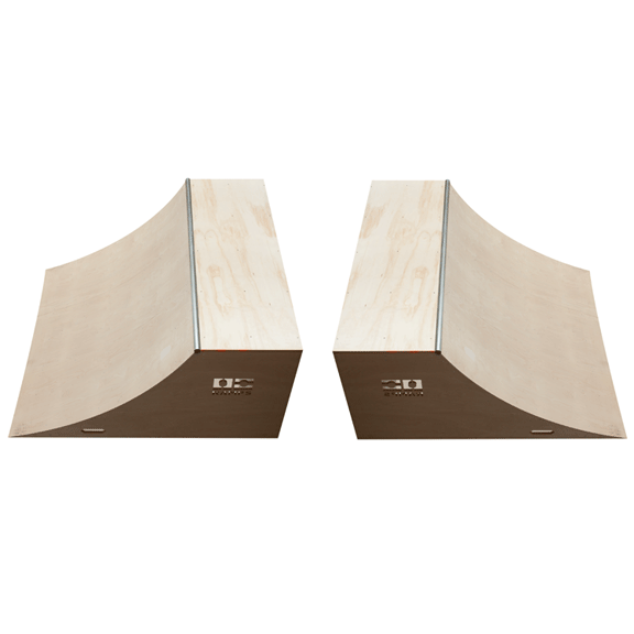 OC Ramps Quarter Pipe Ramps – Two 6 Foot — top-down view — backyard quarter pipe ramp kit