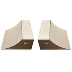 OC Ramps Quarter Pipe Ramps – Two 6 Foot — top-down view — backyard quarter pipe ramp kit