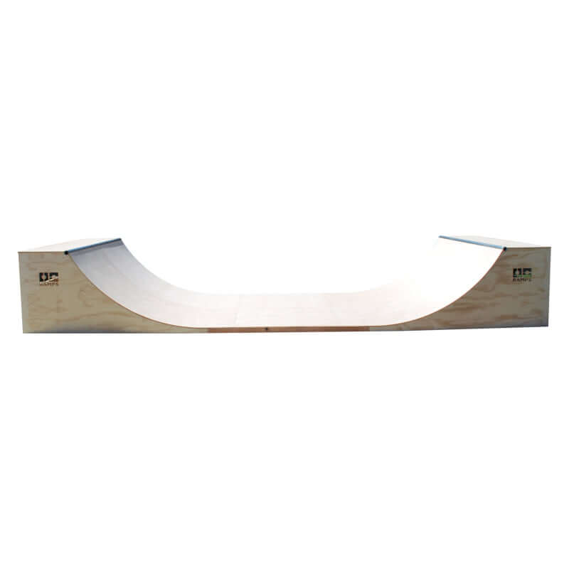 OC Ramps Half Pipe Ramp – 8' Wide — rear view — backyard half pipe ramp kit
