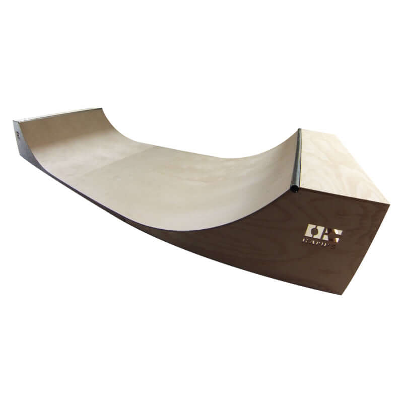 OC Ramps Halfpipe 3' Tall x 8' Wide — rear view — backyard half pipe ramp kit