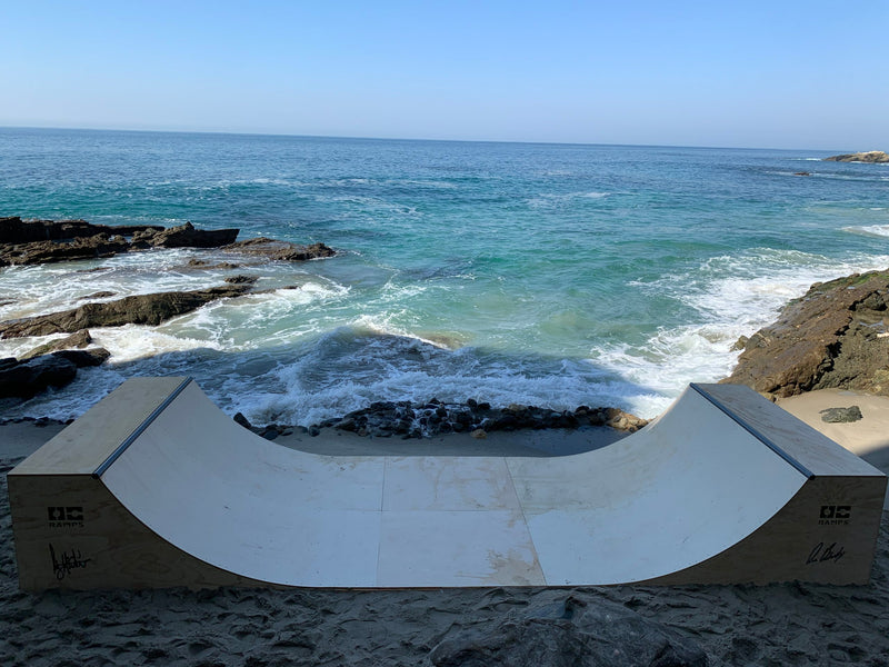 Upclose ocean view of OC Ramps Cody & Dave Mini Ramp – The Equation – 8ft Wide