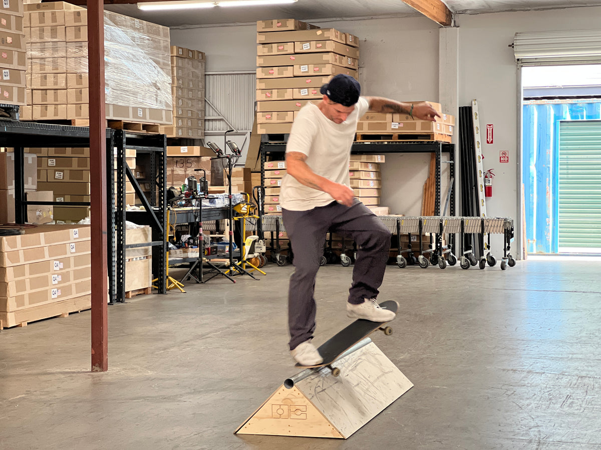 OC Ramps Triangle Apple Rail — rear view — portable skate rail
