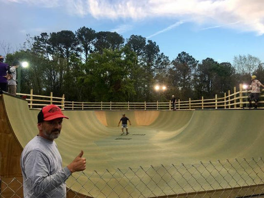 Vert bowl topped with Gator Skins 4ft x 8ft