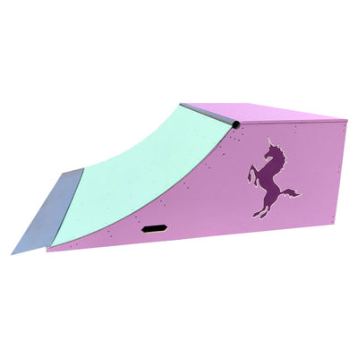 Teal & Purple Unicorn Skate Ramp by OC Ramps