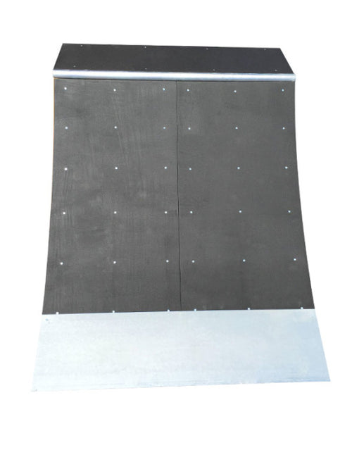 Top view of Jack O Quarterpipe 3ft wide orange & black by OC Ramps