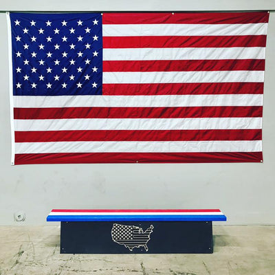 OC Ramps Cody McEntire’s American Bench with red, white and blue butter material