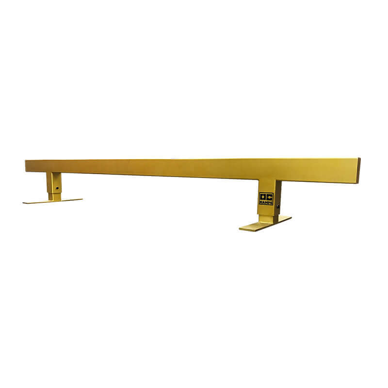 OC Ramps 24k Gold Rail — front view — grind rail skate obstacle