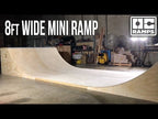 OC Ramps video of 3 foot tall by 8 foot wide 1 plywood half pipe