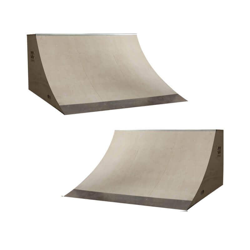 OC Ramps Quarter Pipe Ramps – Two 8 Foot — rear view — backyard quarter pipe ramp kit