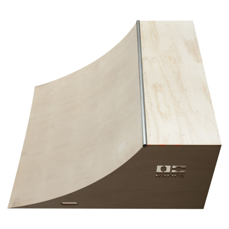 Top deck view of 6ft wide Quarter Pipe by OC Ramps