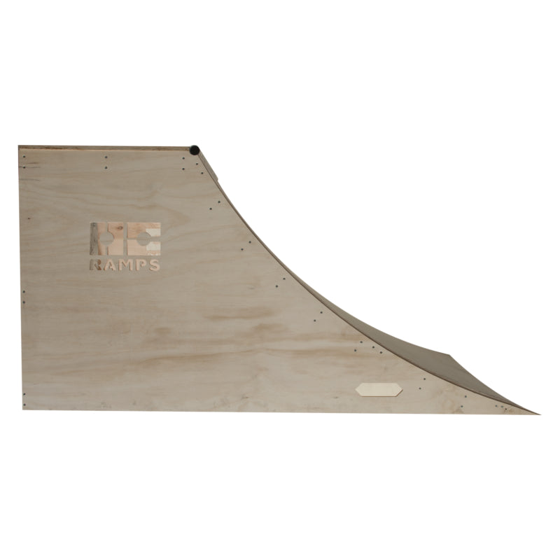 OC Ramps Quarter Pipe Ramp – 8 Foot Wide — side angle view — backyard quarter pipe ramp kit