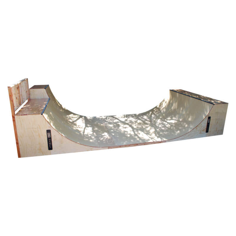 OC Ramps Halfpipe 5′ Tall — rear view — backyard half pipe ramp kit