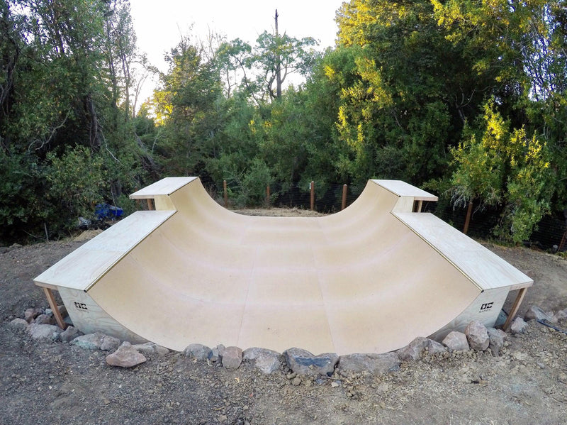 skatelite ramp surface sheets on OC Ramps Half pipe with double extensions and extended top decks
