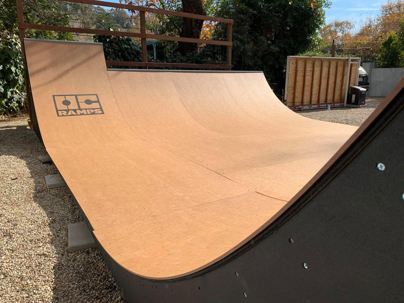 OC Ramps halfpipe with top layer Gatorskins in 4ft x 8ft panel sheets