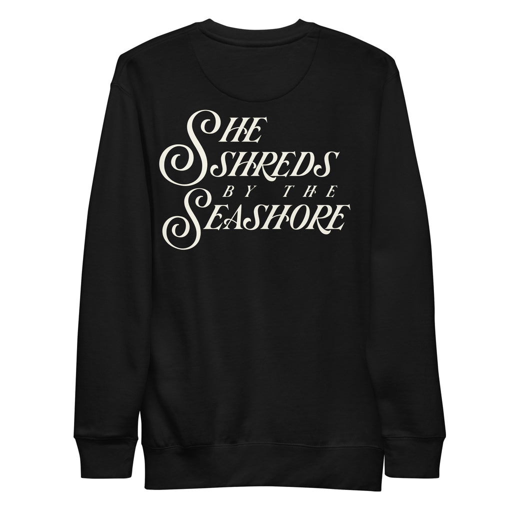 OC Ramps She Shreds Crewneck Sweatshirt — rear view — OC Ramps skate brand crewneck