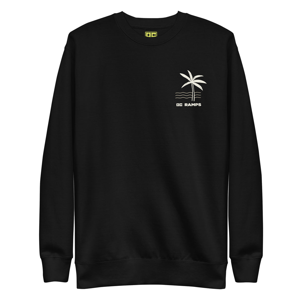 OC Ramps She Shreds Crewneck Sweatshirt — front view — OC Ramps skate brand crewneck