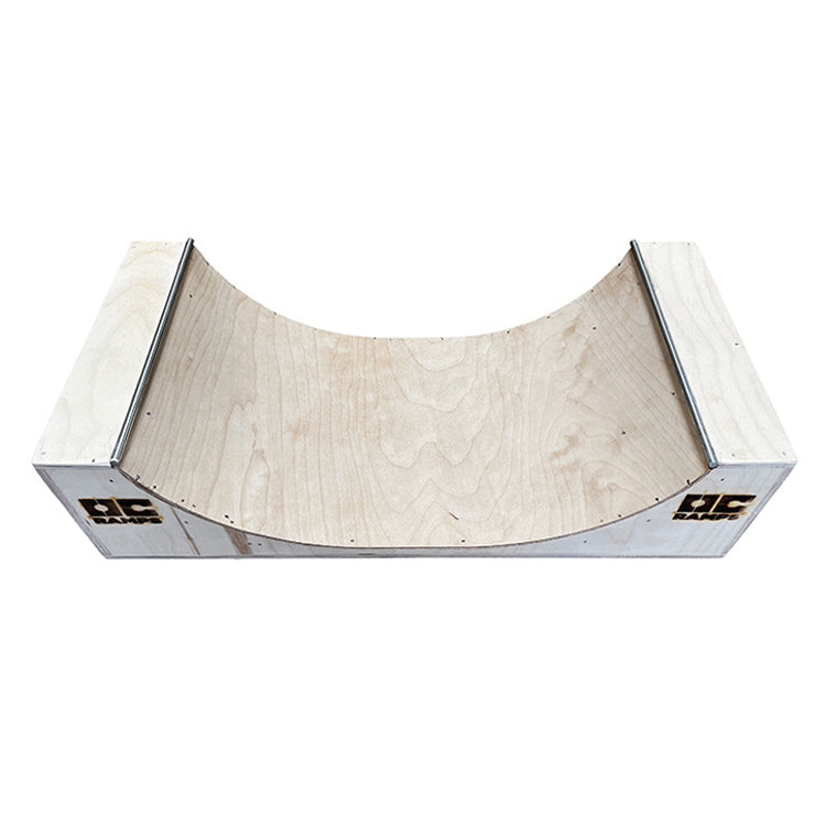 Top view of OC Ramps hand crafted plywood Fingerboard Halfpipe